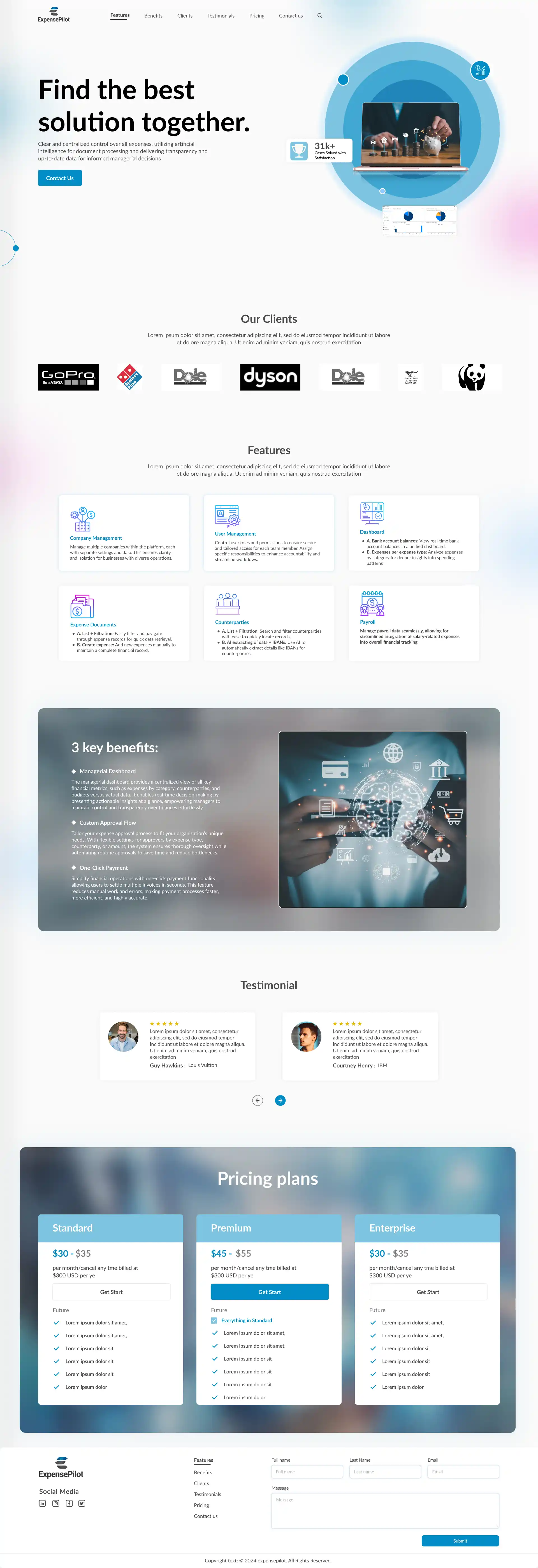 Expensepilot Web Design